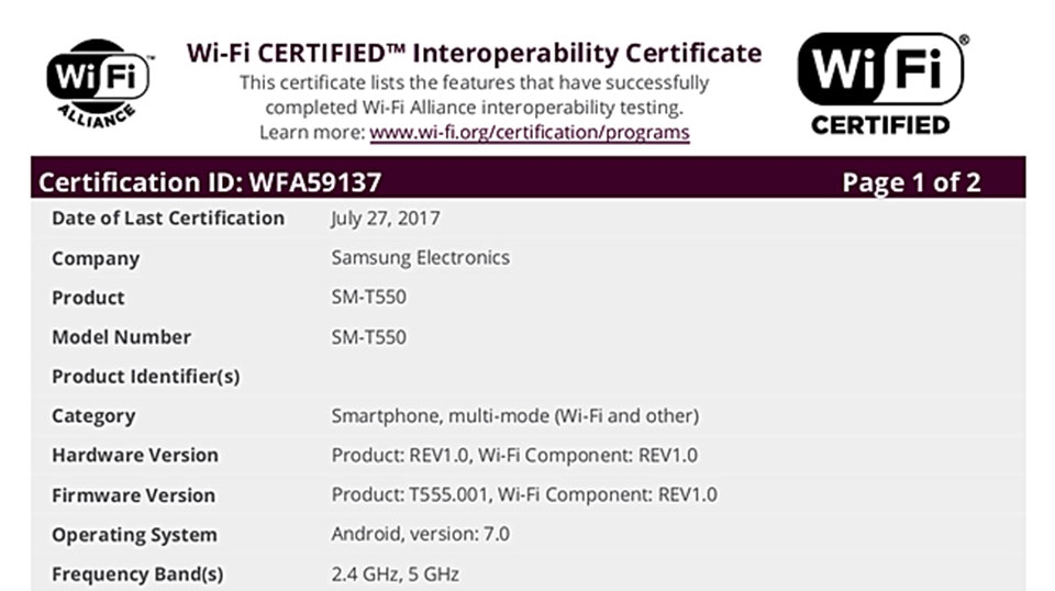 Samsung Galaxy Tab A 9.7 sắp có Android 7.0 Nougat