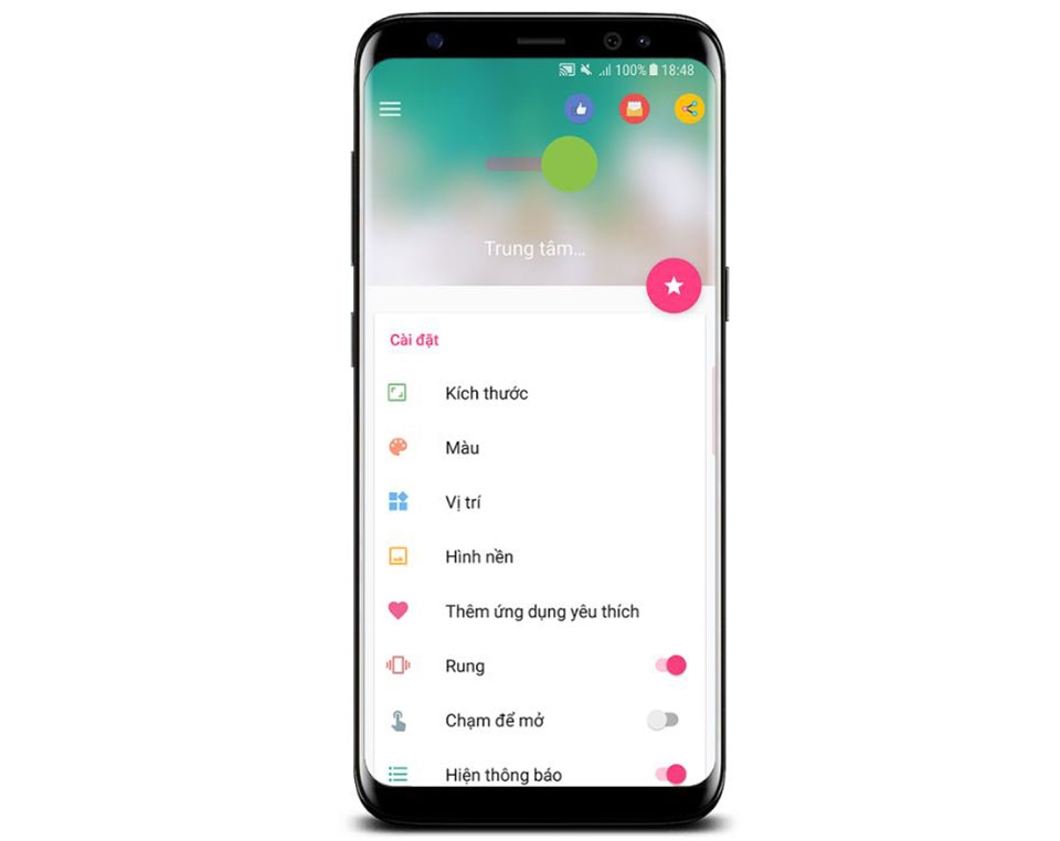 Control Center iOS 11 cho smartphone Android