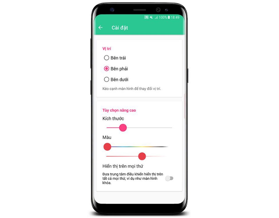 Control Center iOS 11 cho smartphone Android