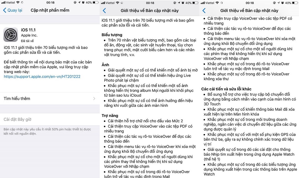 Có nên cập nhật iOS 11.1 không?