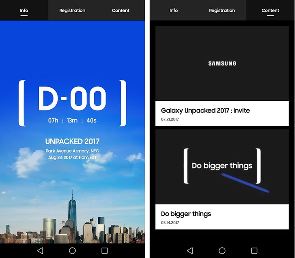 Hướng dẫn xem sự kiện ra mắt Samsung Galaxy Note 8