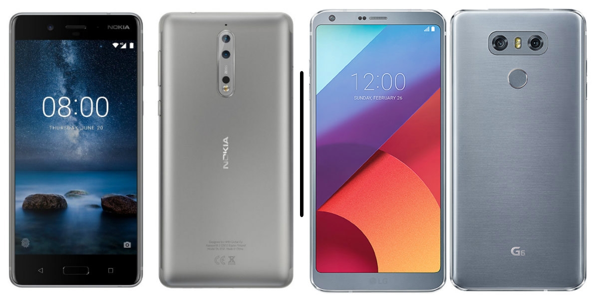 Nokia 8 vs LG G6 Nokia 8 vs LG G6