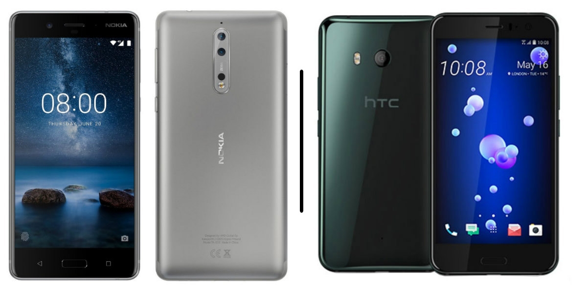 Nokia 8 vs HTC U11 Nokia 8 vs HTC U11