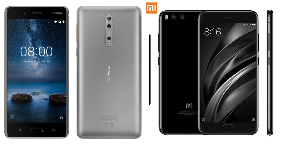 Nokia 8 vs Xiaomi Mi 6 Nokia 8 vs Xiaomi Mi 6