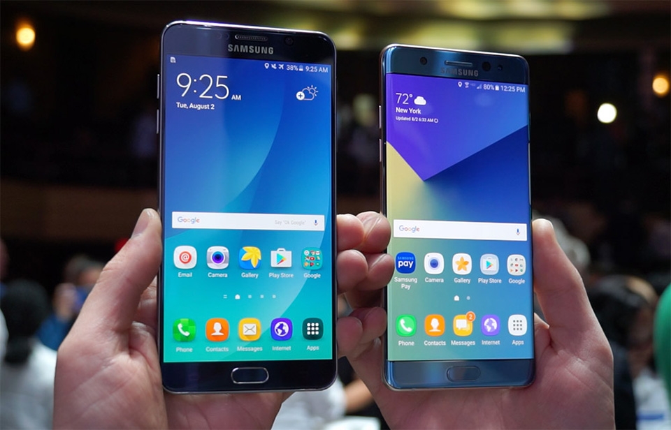 So sánh Samsung Galaxy Note 7 vs Galaxy Note 5