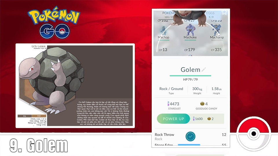 10 Pokemon mạnh nhất trong Pokemon Go 10 Pokemon mạnh nhất trong Pokemon Go