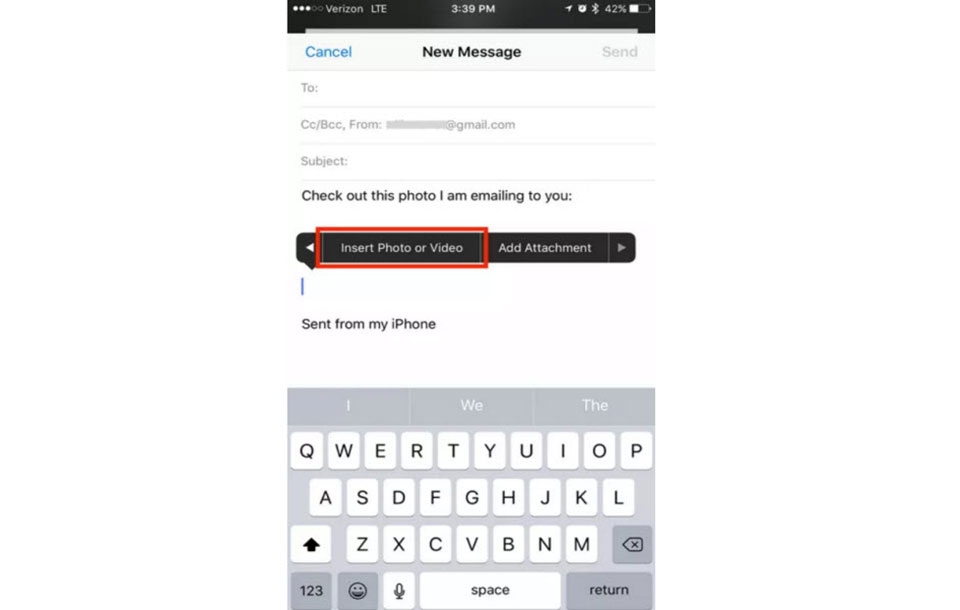 3 cách để đính kèm ảnh trong email trên iOS