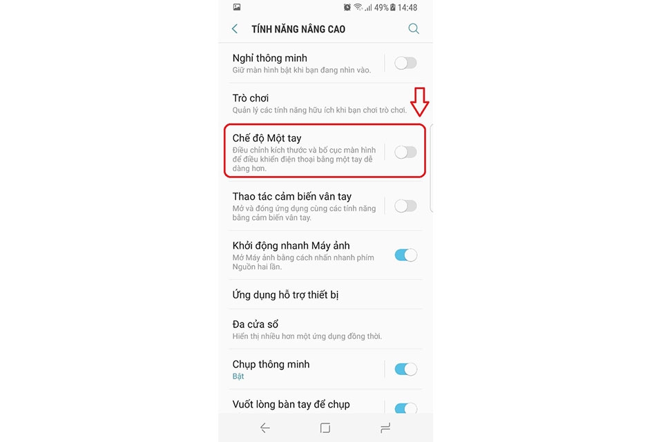 Kích hoạt chế độ một tay trên Samsung Galaxy S8 Kích hoạt chế độ một tay trên Samsung Galaxy S8