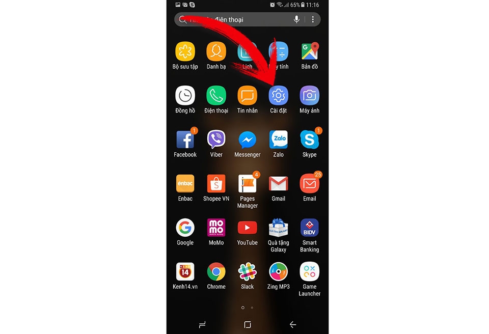 Ẩn đi thanh điều hướng trên Samsung Galaxy S8