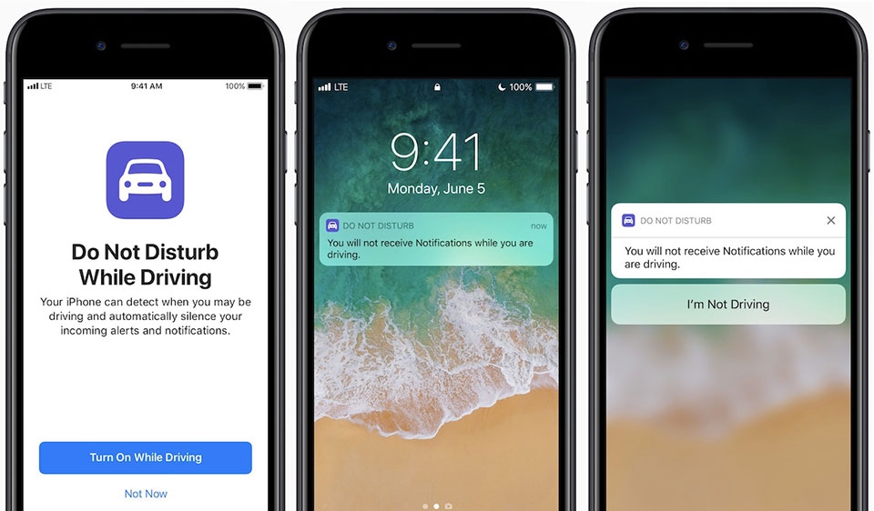 Do Not Disturb While Driving trên iOS 11