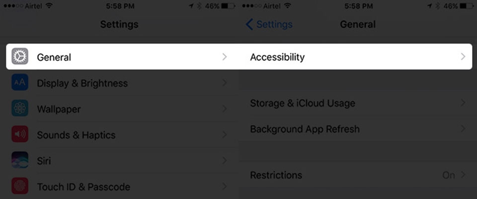 Khởi động lại iPhone không dùng phím cứng với iOS 11