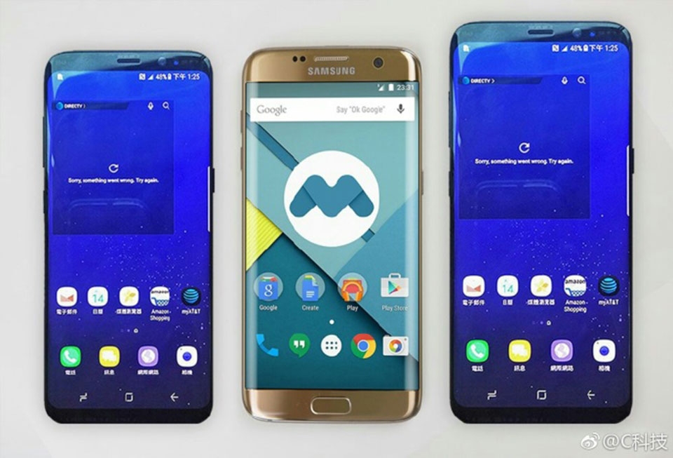Ảnh Galaxy S8 / S8 Plus bên cạnh Note 7 và S7 edge