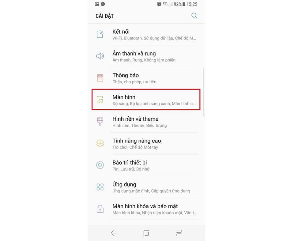 Bật chế độ toàn màn hình ứng dụng trên Galaxy S8 Bật chế độ toàn màn hình ứng dụng trên Galaxy S8