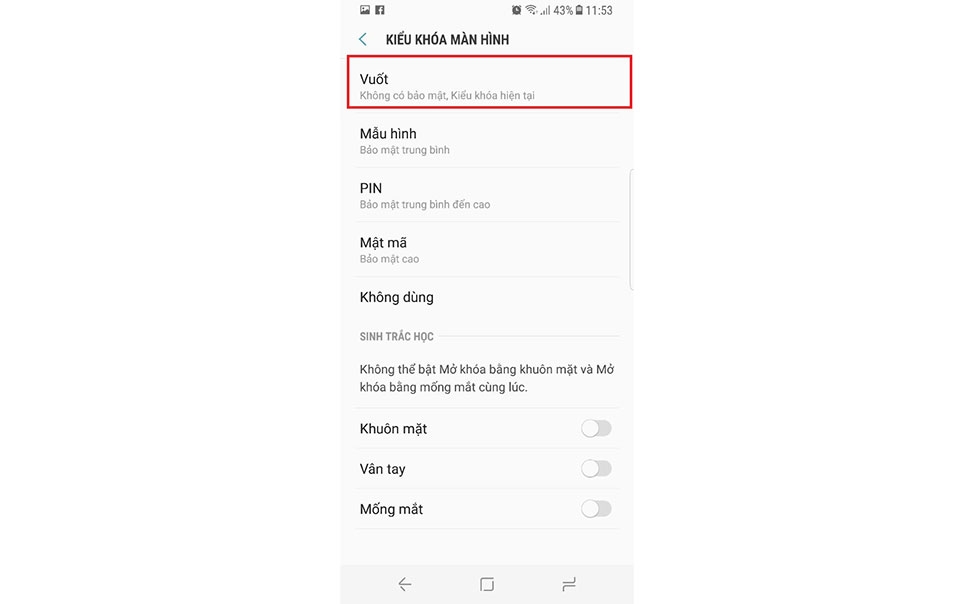 Hướng dẫn mở khóa màn hình Galaxy S8 bằng nút Home ảo