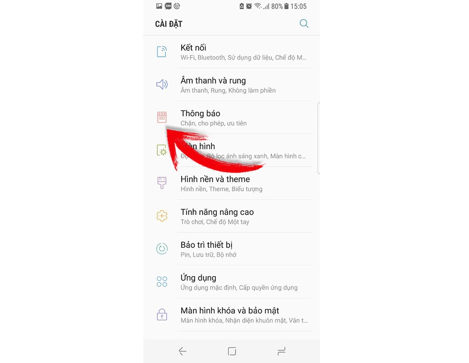 Chặn các thông báo không mong muốn trên Galaxy S8