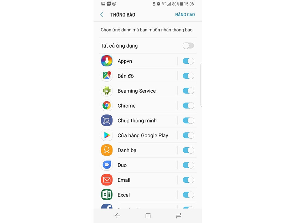Chặn các thông báo không mong muốn trên Galaxy S8