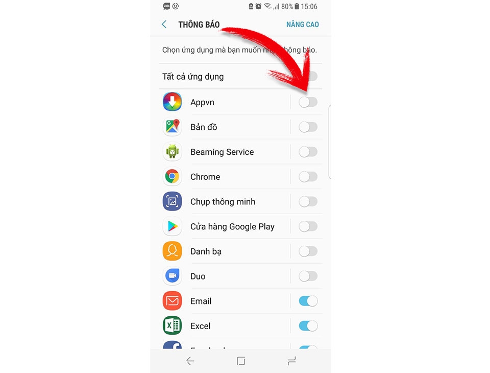 Chặn các thông báo không mong muốn trên Galaxy S8