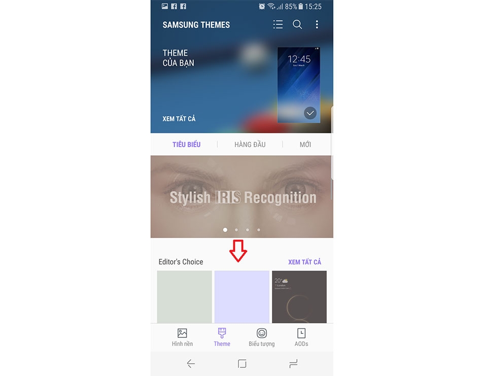 Thay đổi giao diện, theme của Samsung Galaxy S8