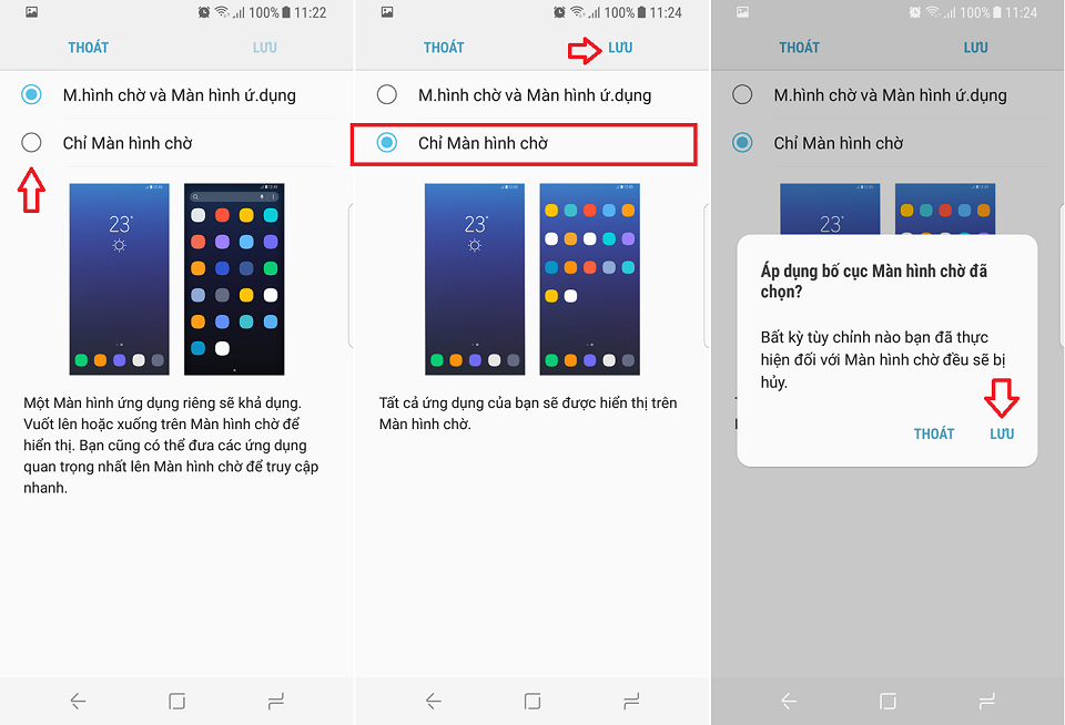 Đưa toàn bộ ứng dụng ra màn hình chờ trên Galaxy S8 Đưa toàn bộ ứng dụng ra màn hình chờ trên Galaxy S8