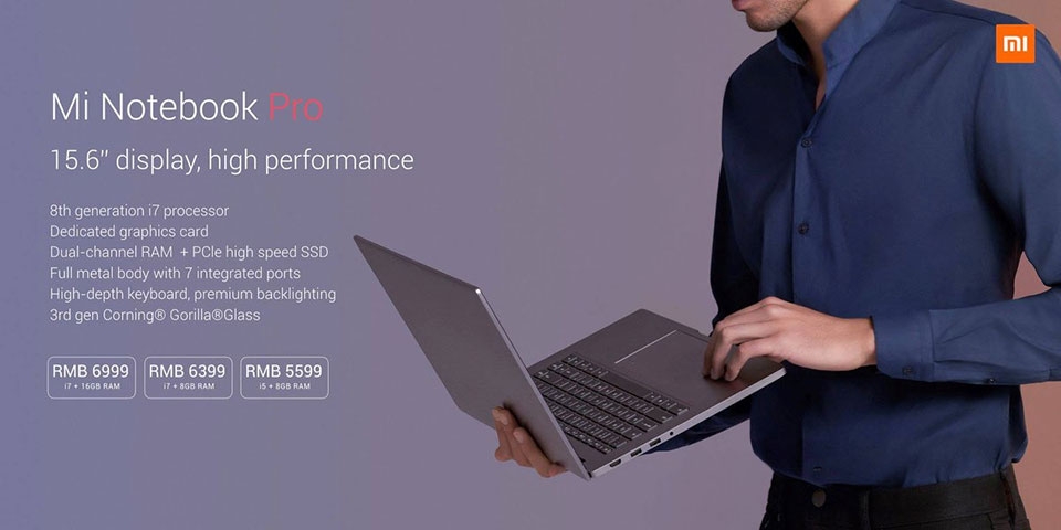 Xiaomi Mi NoteBook Pro ra mắt: Màn 15.6 inch, chip i7 Xiaomi Mi NoteBook Pro ra mắt: Màn 15.6 inch, chip i7
