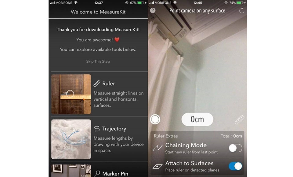 Trải nghiệm AR MeasureKit thước đo ảo trên iOS 11 Trải nghiệm AR MeasureKit thước đo ảo trên iOS 11