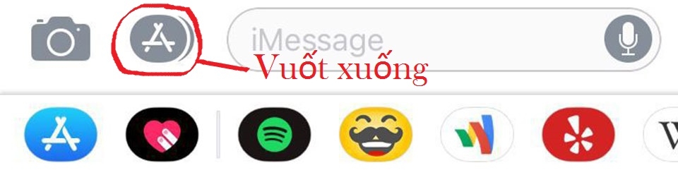 Ẩn iMessage apps trong ứng dụng nhắn tin trên iOS 11