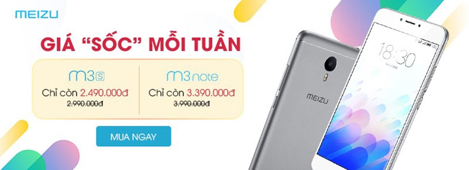 Meizu M3s và Meizu M3 Note giảm giá sâu