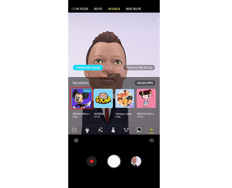 Mickey Mouse và Minnie Mouse AR Emoji trên Galaxy S9