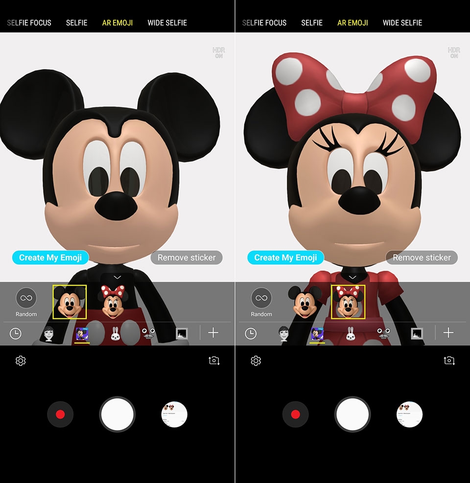 Mickey Mouse và Minnie Mouse AR Emoji trên Galaxy S9