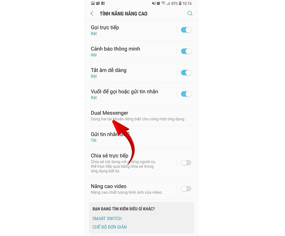 Kích hoạt tính năng Dual Messenger trên Galaxy S9