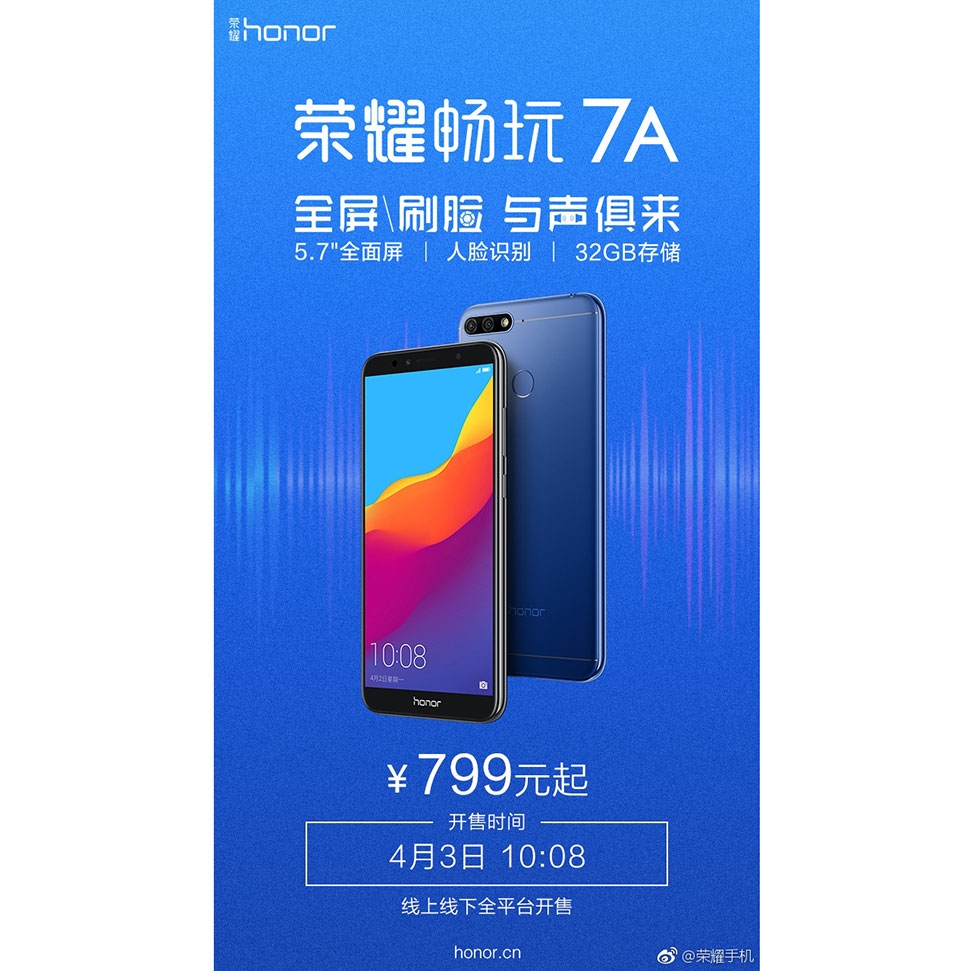Huawei mở bán Honor Play 7A với giá siêu sốc!