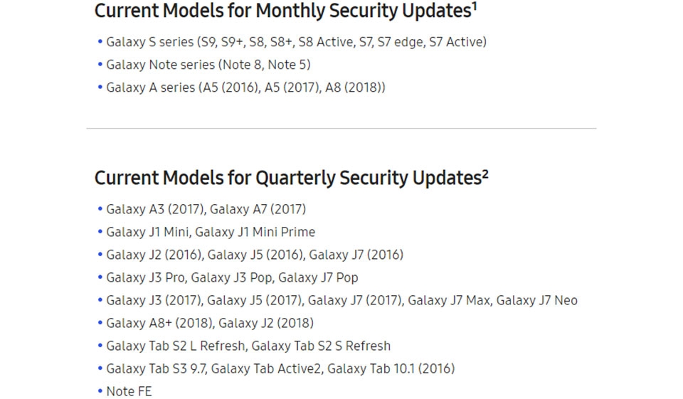 Samsung kết thúc hỗ trợ cập nhật cho dòng Galaxy S6 Samsung kết thúc hỗ trợ cập nhật cho dòng Galaxy S6