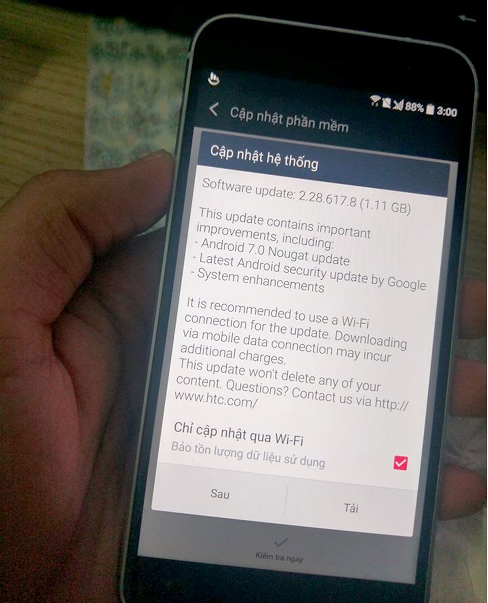 Android 7.0 Nougat cho HTC 10