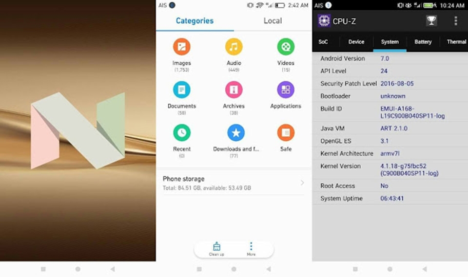 Android 7.0 cho Huawei P9 Android 7.0 cho Huawei P9