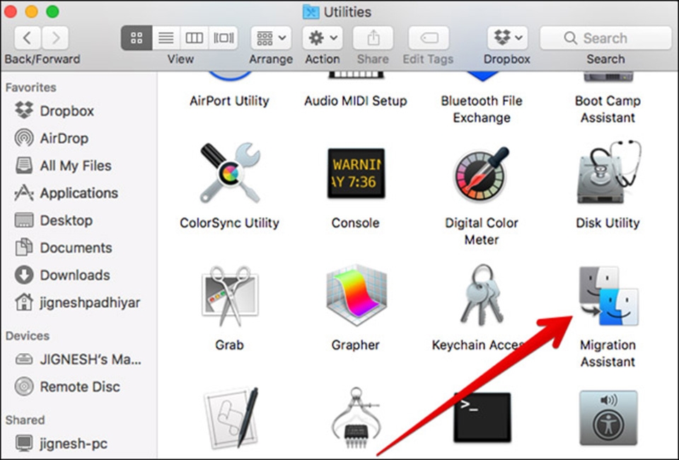 Chuyển dữ liệu từ Mac