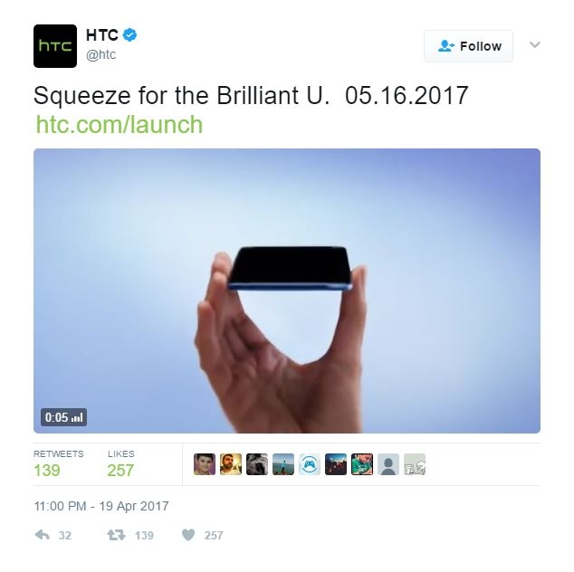 Siêu phẩm HTC U chính thức sẽ ra mắt ngày 16/5
