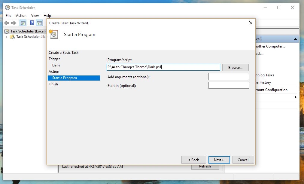 Thiết lập Window 10 tự chuyển sang nền đen khi tối