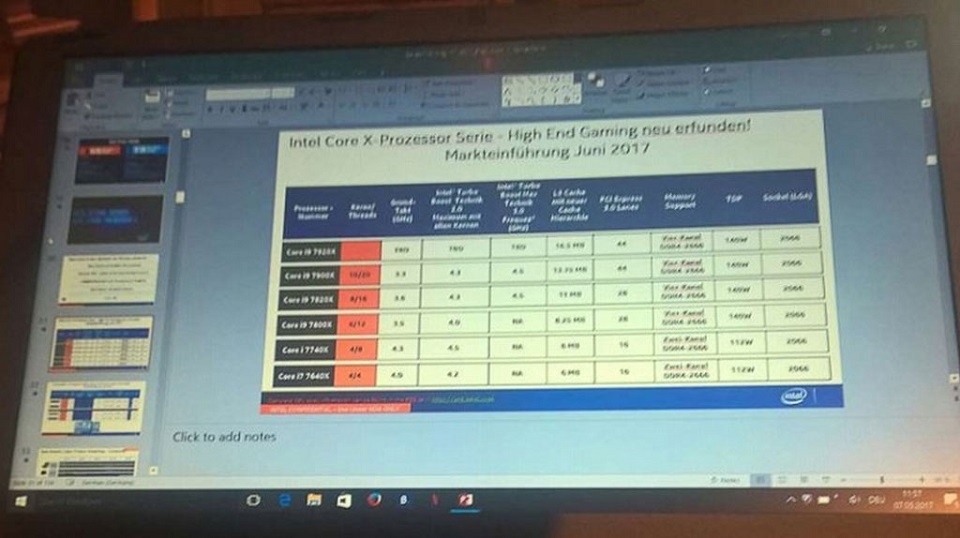 Intel sẽ ra mắt dòng CPU Core i9 mạnh 1.5 lần Core i7