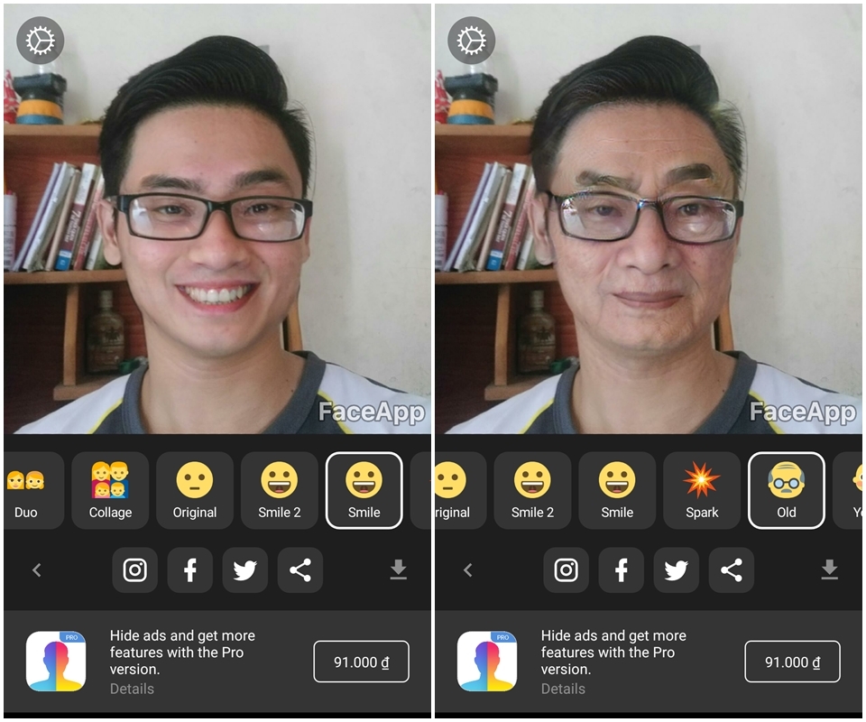 Ứng dụng FaceApp giúp bạn thay đổi khuôn mặt Ứng dụng FaceApp giúp bạn thay đổi khuôn mặt