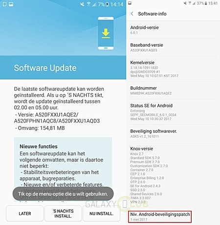 Samsung có bản cập nhật bảo mật cho Galaxy A5 (2017) Samsung có bản cập nhật bảo mật cho Galaxy A5 (2017)