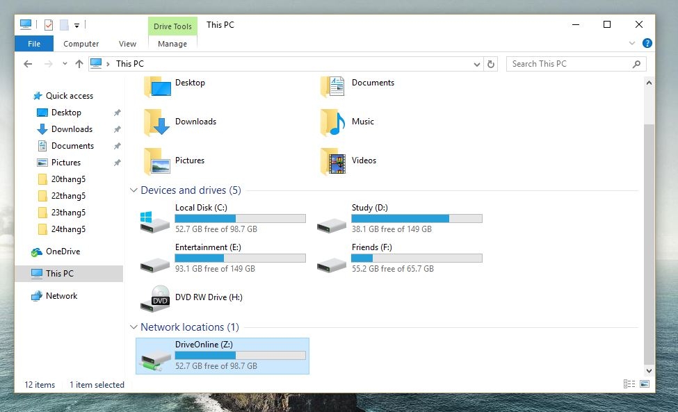 Hướng dẫn biến OneDrive thành ổ cứng trên máy tính
