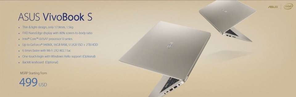 Asus giới thiệu 5 mẫu laptop tại Computek 2017