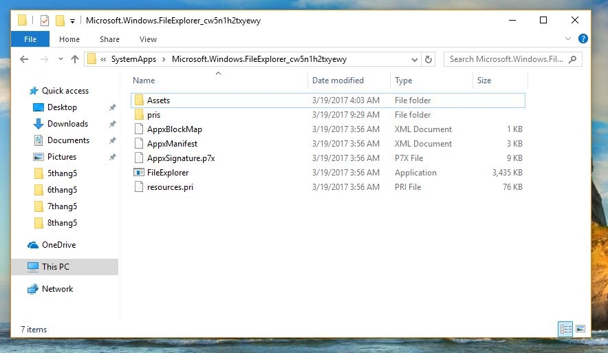 Giao diện File Explorer mới trong Windows 10 Creators
