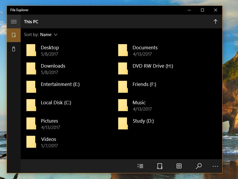 Giao diện File Explorer mới trong Windows 10 Creators