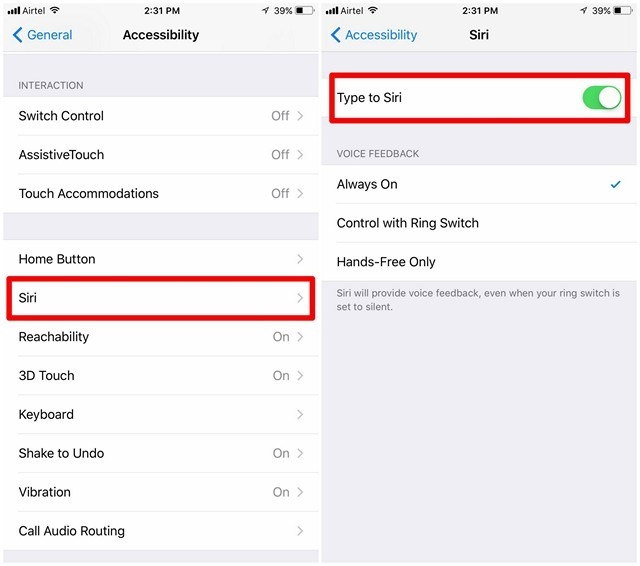 Cách bật chế dộ nhập liệu vào Siri trên iOS 11 Cách bật chế dộ nhập liệu vào Siri trên iOS 11