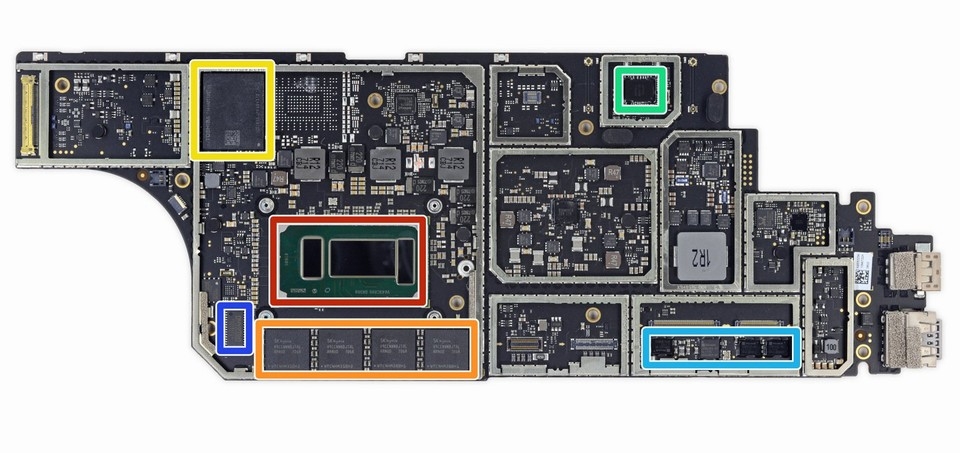Bên trong Surface Laptop: Linh kiện hàn chết, khó sửa Bên trong Surface Laptop: Linh kiện hàn chết, khó sửa