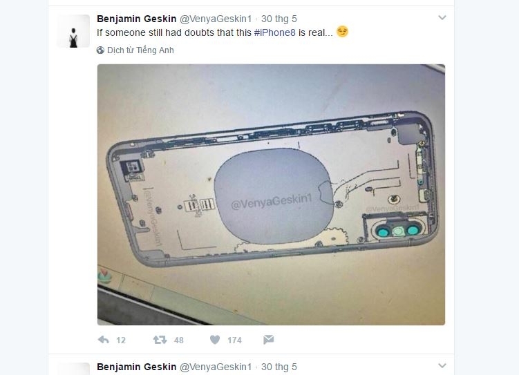 Lộ tính năng sạc không dây trên iPhone 8 qua bản vẽ