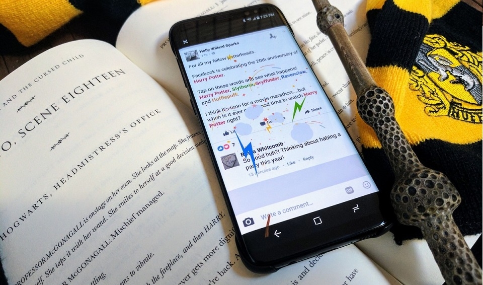 Hiệu ứng phép thuật Harry Potter trên Facbook Hiệu ứng phép thuật Harry Potter trên Facbook