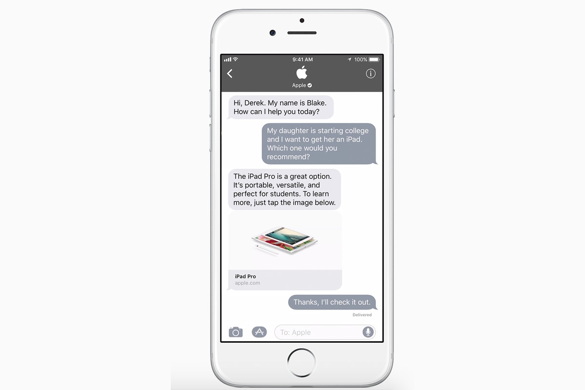 Business Chat của Apple giúp liên hệ với doanh nghiệp Business Chat của Apple giúp liên hệ với doanh nghiệp