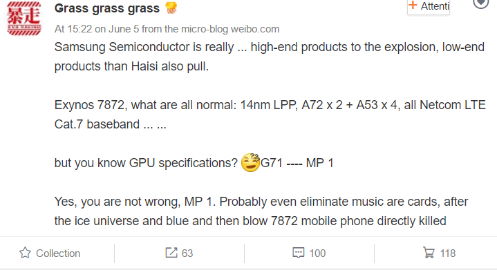 Samsung ra mắt chip tầm trung Exynos 7872